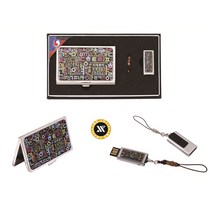 안스아르떼 한글자모음자개명함+가띠메탈자개USB (8GB~64GB) USB세트, 16GB