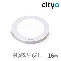 Cityo LED 홈엣지 원형 직부등 6인치 16W