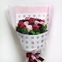포유더샵 비누꽃다발 25송이 30송이, 타 도트와인 30송이
