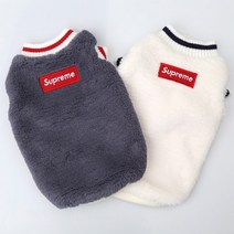 콩G 국산 강아지옷 애견옷 보아털슈프림티 대형견옷 애견의류 2XL 3XL까지, 아이보리