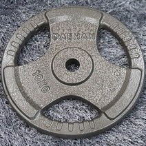 대한스포츠 분체 주물 바벨 원판 2.5kg~20kg, 10kg, 그레이