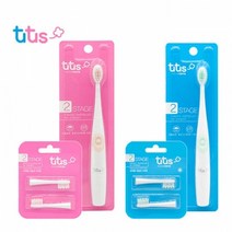 투투스 유아용 전동칫솔 세트 본품 1개+칫솔모 2개 유아칫솔, 민트