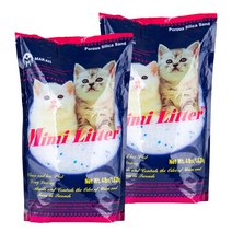 미미리터 크리스탈모래 (무향) 4Lb 1.82kg 고양이 모래, 2개, 라벤다