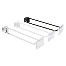 위드금창 각파이프20X30 이중후크벽선반 가격표시 이선 각후크, 크롬, 300mm