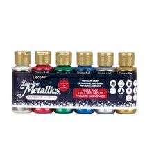 공예몰 데코아트 아메리카나 대즐링 메탈릭 아크릴물감 2oz (59ml) 6색세트 크리스마스