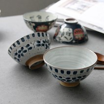 오반자이 와후 스타일 공기와 대접 일본 그릇 식기 공기대접세트 밥그릇세트, 오반자이 와후 스타일 공기와 대접[카벤]