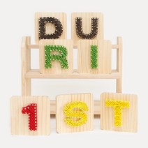 인트리협동조합 DIY 목공체험 목공수업 만들기재료 - 스트링아트세트(알파벳), S