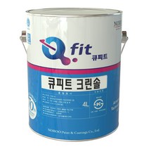 큐피트 크린솔 아크릴 외부용 수성페인트(유광) 4L, 백색(유광), 1개