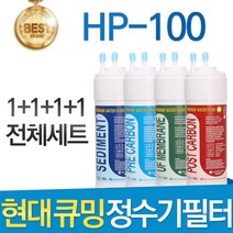 현대 큐밍 HP-100 고품질 정수기 필터 호환 전체 1년, 선택01_전체세트(1+1+1+1=4개)