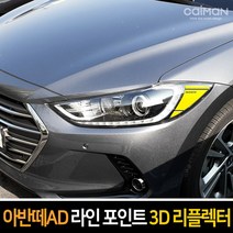 카이만 라인 포인트 3D 리플렉터 아반떼AD, 쌍용 티볼리-블랙카본, 1세트