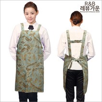 레뷰가운 AP06 자가드앞치마 레스토랑 분식 주방 식당 서빙복 가정용 앞치마, AP06_이사