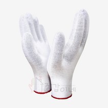 장갑이네 얇은 색사 칼라 표백 도트 작업 면장갑 목장갑, 칼라면장갑 흰색 10켤레, 10개