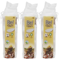 벨 네이처 유기농 순면 화장솜, 3개, 70매입