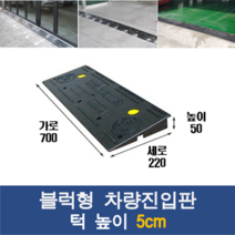 경사로X진입판 블럭형 차량진입판 5cm (카업 50mm) 경사로 자동차 주차장 차량 턱받침 제작