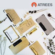 에이트리스 골드&블랙 클립보드 메뉴판(빌지용), 블루/블랙