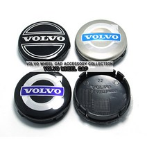 volvo wheel cap hubcap 볼보휠캡 휠커버 62mm 순정교체형 익스테리어용품, (02)블랙+블루