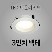 KS인증 진성전자 HI-Q LED 다운라이트, 3인치 백테 주광