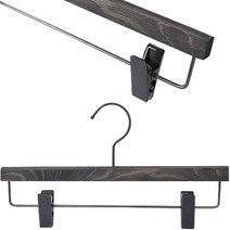 원목옷걸이 나무 뱅갈캣츠 바지걸이_바 여자 (5개), (블랙빈티지), 5개입