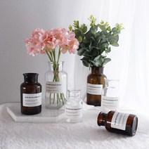 로지스튜디오 시약병 디퓨저 화병 감성 인테리어화병, 갈색