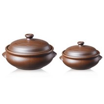 올댓리빙 전통예산옹기 옹기로 만든 냄비 양귀냄비 세트(1호+3호), 1