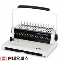 현대오피스 플라스틱링제본기 CS-6016 +사은품/사무용, 링6mm검정:레자크 적색