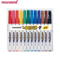 모나미 네임펜 12색SET 네임펜- 적색.청색.흑색, 낱개(적색)
