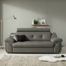 서광퍼니처 사라 이태리라텍스 천연가죽 3인용 소파 sk, 사라 천연가죽 3인소파 그레이