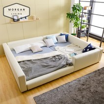 모건리빙 BEST 보니타 저상형 패밀리침대, 02_보니타 가드형 프레임 Q+Q(그레이)