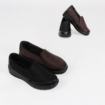 다있어슈즈 여자 패딩슬립온 세미 블랙 브라운