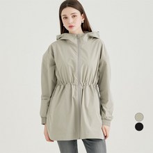  ELLE PARIS 링클프리 루즈핏 롱 윈드점퍼 