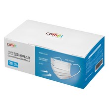  코멧 일회용 마스크, 50개입, 1개, 화이트 