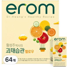 이롬 황성주 과채습관 옐로우, 190ml, 64개