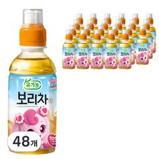 웅진 아동용 캐치 티니핑 유기농 보리차, 200ml, 48개