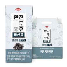 완전두유 국산콩 검은콩 무가당, 190ml, 16개