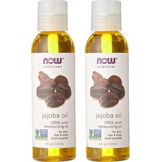 Now Foods Solutions Jojoba Oil 나우푸드 100% 퓨어 호호바 오일 4oz(118ml) 바디오일, 118ml, 2개