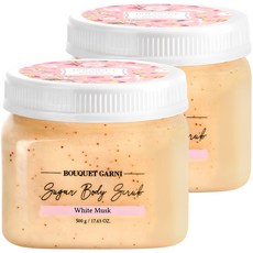 부케가르니 슈가 바디스크럽 화이트머스크, 500g, 2개