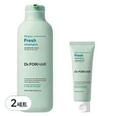 닥터포헤어 지성두피 딥 클렌징 피토프레시 샴푸 500ml + 샴푸 70ml, 570ml, 2세트