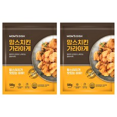 맘스터치 치킨가라아게 닭다리살 순살치킨, 500g, 2개 - 뽀로로치킨