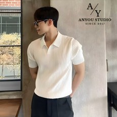 ANYOU 고급 남자반팔티 남성 머슬핏반팔