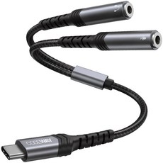 코드웨이 usb c타입 to 3.5 이어폰 싱글 젠더, 0.18m, 그레이(싱글), 1개