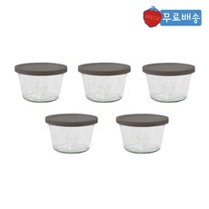 [WECK] 370ml (No741) 유리병+PE뚜껑 5개, PE그린레이 5개