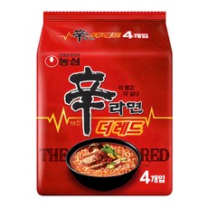 신라면 더 레드 125g, 4개