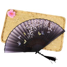 욜로라이프 대나무 실크 부채