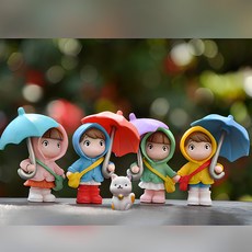 제이티제이 차량 홈 인테리어 피규어 인형 5종세트, 1개