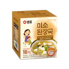 샘표 미소 된장국 16p, 128g, 1개