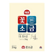 해표 꽃소금, 3kg, 1개 - 소곰