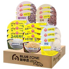 블루존 오뚜기밥 잡곡밥 5종세트 (오뚜기밥3+찰현미3 +오곡3+발아흑미3+고시히카리3), 1세트
