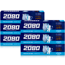 2080 파워 쉴드 치약 블루 더블민트, 150g, 6개