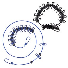 부라덜스 다용도 빨래줄 집게 걸이 2종세트 무지개+블랙 1개 상품 이미지