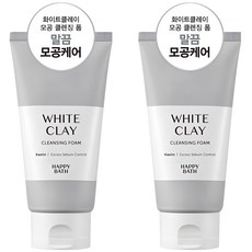 해피바스 화이트 클레이 모공 클렌징폼